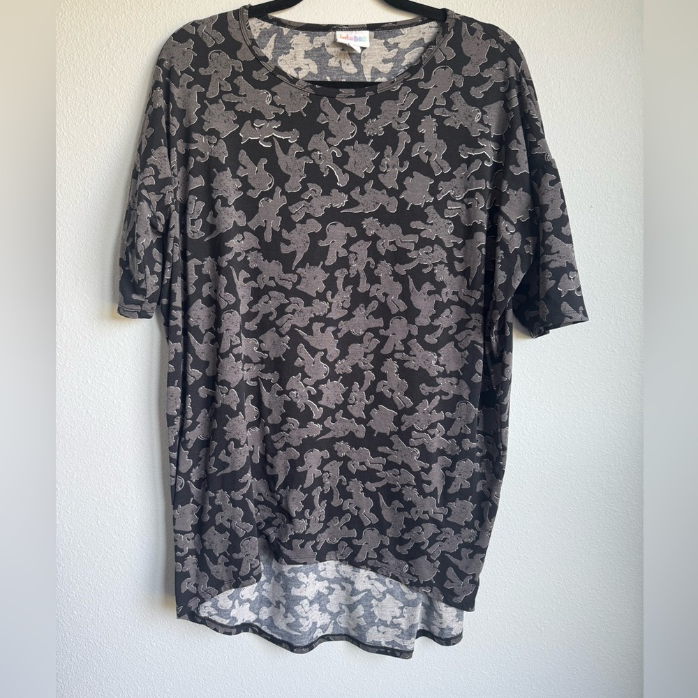 LuLaRoe Women's Black + Gray Disney Toy Story Irma Dopamine Dressing Size Small